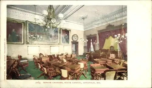 Ak Annapolis Maryland USA, State Capitol, Senatskammer
