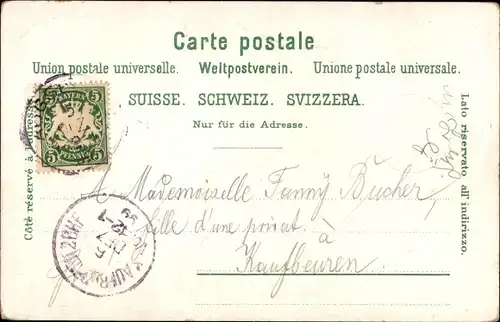 Litho Genf Kanton Schweiz, Lac Leman, Salondampfer