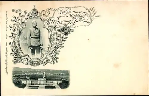 Ak Wien 1., Kaiser Franz Joseph I., Regierungs-Jubiläum 1898