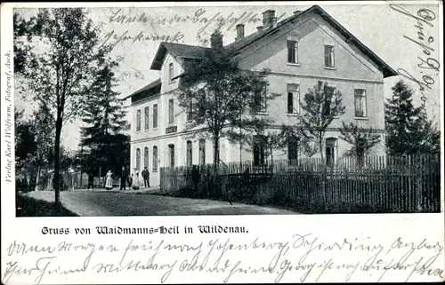 Ak Wildenau Selb im Fichtelgebirge Oberfranken, Gasthaus Waidmannsheil