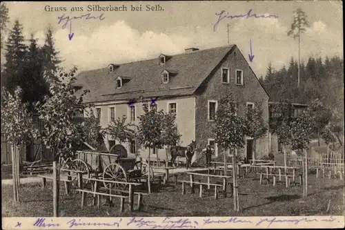 Ak Silberbach Selb im Fichtelgebirge Oberfranken, Bauernhof