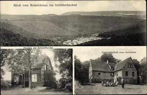 Ak Ober Sensbach Oberzent im Odenwald, Reisenkreuz, Reußenkreuz, Gasthaus zum Auerhahn