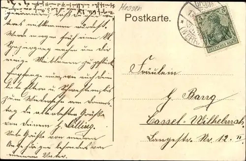 Ak Weißenborn in Hessen, Gasthaus zur Krone, Totalansicht