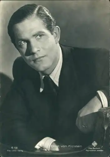 Ak Schauspieler Ernst von Klipstein, Portrait, Anzug, UFA Film