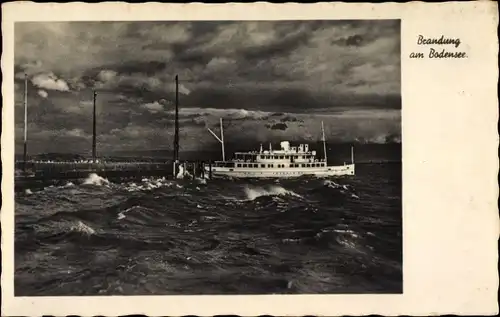 Ak Brandung am Bodensee, Salondampfer