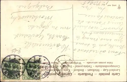 Präge Litho Verärgerte Schwiegermutter