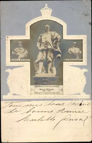 Präge Ak Deutscher Adel, Georg Wilhelm, Graf Schwarzenberg, Konrad von Burg...