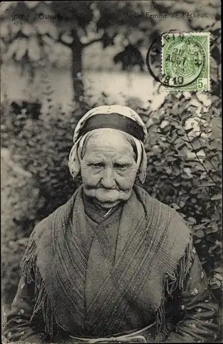 Ak Oostende Ostende Westflandern, Fischersfrau