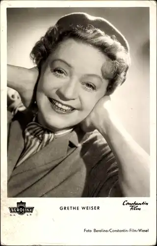 Ak Schauspielerin Grethe Weiser, Portrait