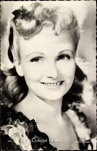 Ak Schauspielerin Claude Genia, Portrait, Pathé Cinema