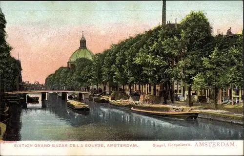 Ak Amsterdam Nordholland Niederlande, Singel, Koepelkerk