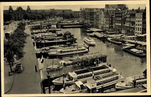 Ak Amsterdam Nordholland Niederlande, Rederij Plas, Hafen, Rundfahrten