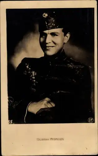 Ak Schauspieler Gustav Fröhlich, Portrait, Uniform