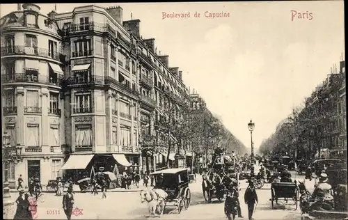 Ak Paris IX, Boulevard des Capucines