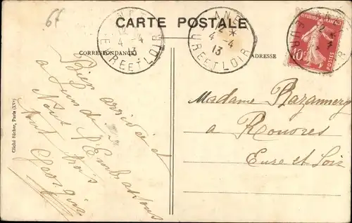 Postkarte Paris XV Vaugirard, Avenue Émile Zola, Die Große Seine-Flut Januar 1910