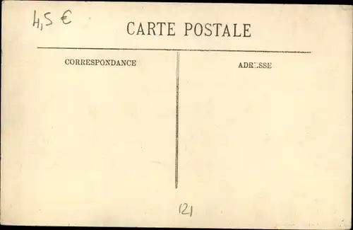 Postkarte Paris VI, Quai de Conti, Die große Seine-Flut Januar 1910
