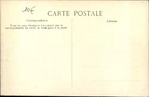 Postkarte Paris XV Vaugirard, Carrefour Balard, Die große Seineflut, 29. Januar 1910