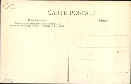 Postkarte Paris VII, Quai d'Orsay, Café de l'Aquarium, Die große Seineflut Januar 1910