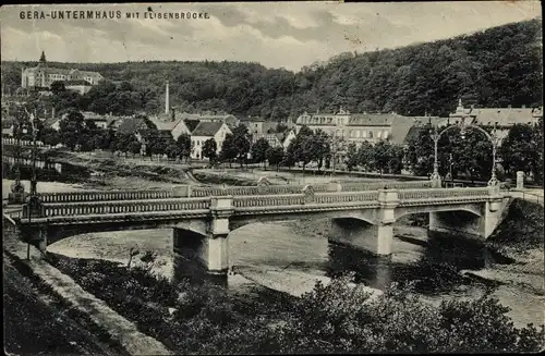 Ak Untermhaus Gera Thüringen, Elisenbrücke