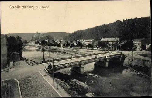 Ak Untermhaus Gera in Thüringen, Elisenbrücke
