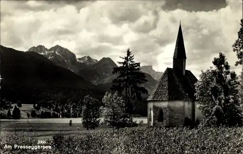 Ak Presseggen Hermagor Pressegger See Kärnten, Kirche