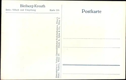 Ak Bleiberg Kreuth Kärnten, Gesamtansicht