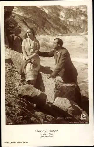 Ak Schauspielerin Henny Porten, Schauspieler Wilhelm Dieterle, Filmszene Violantha