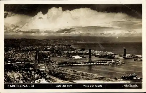 Ak Barcelona Katalonien, Vista del Port