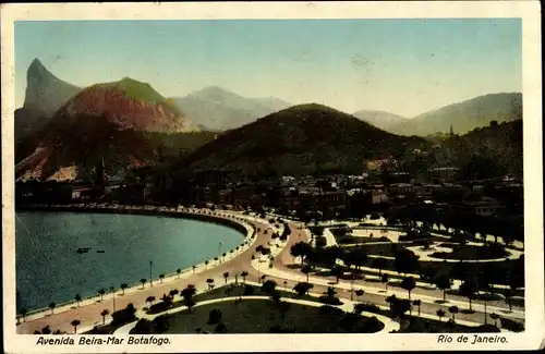 Ak Botafogo Rio de Janeiro Brasilien, Avenida Beira mar