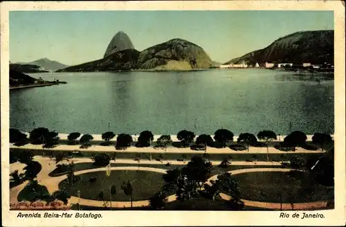 Ak Botafogo Rio de Janeiro Brasilien, Avenida Beira mar