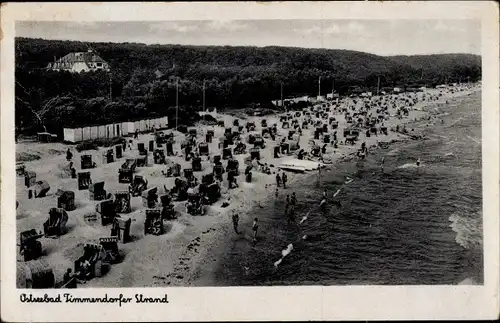 Ak Timmendorfer Strand, Ostseebad, Strandleben, Strandkörbe, Badende, Wellen