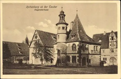 Ak Rothenburg ob der Tauber Mittelfranken, Hegereiterhaus