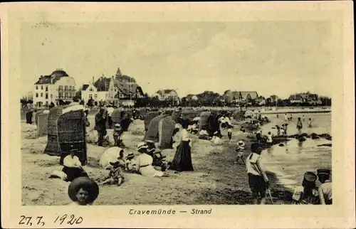 Ak Ostseebad Travemünde Lübeck, Strandleben