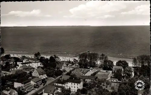 Ak Ostseebad Scharbeutz in Holstein, Ortsansicht, Strand