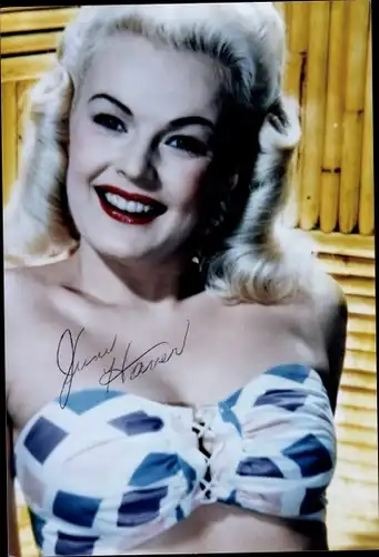 Ak Schauspielerin June Haver, Portrait, Autogramm
