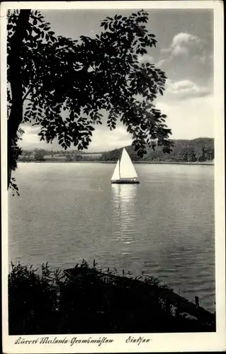 Ak Gremsmühlen Malente in Ostholstein, Dieksee, Segelboot