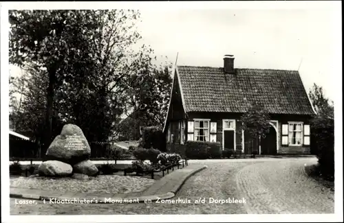 Ak Losser Overijssel Niederlande, Denkmal 't Klootschieter und Sommerhaus