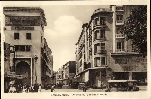 Ak Casablanca, Marokko, Avenue du General d'Amada