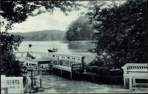 Ak Eutin in Ostholstein, Ugleisee, Ukleisee, Angelbrücke