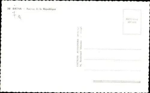 Ak Batna Algerien, Avenue de la Republique