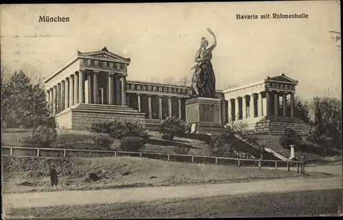 Ak München, Bavaria, Ruhmeshalle
