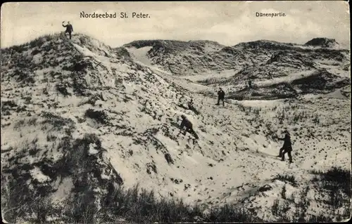 Ak Nordseebad Sankt Peter Ording, Dünenlandschaft