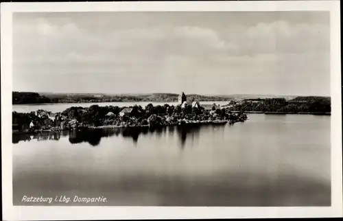 Ak Ratzeburg, Partie am Dom im Zentrum des Sees