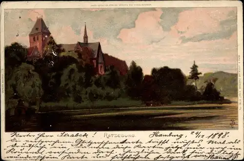 Künstler Litho Ratzeburg im Herzogtum Lauenburg, Teilansicht