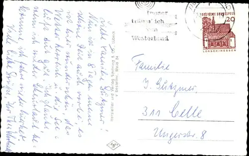 Ak Westerland auf Sylt, Dünen, Strand, Kurpromenade, D-Zug, Sturm, Hindenburgdamm