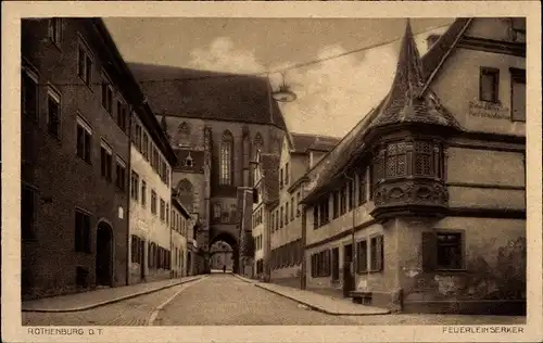 Ak Rothenburg ob der Tauber Mittelfranken, Feuerleinserker