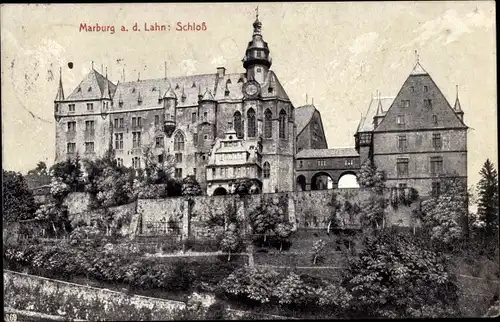 Ak Marburg an der Lahn, Schloss