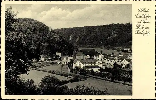 Ak Bad Karlshafen an der Weser, Blick vom Karlsplatz