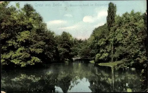Ak Berlin Tiergarten, Rousseau-Insel