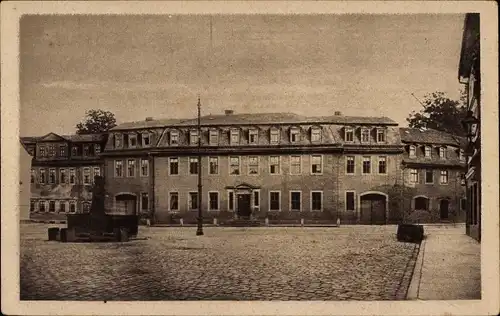 Ak Weimar in Thüringen, Goethe Nationalmuseum, Goethehaus mit dem Sammlungsanbau links